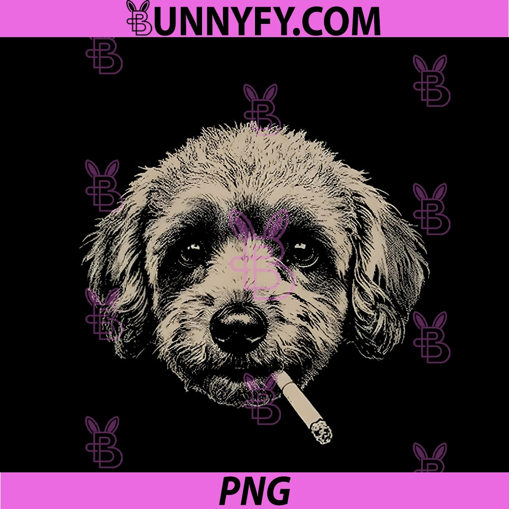 Chillin' Dog Smoking Cigarette PNG, Funny Pet Owner Design PNG