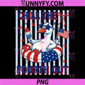 Chill the Fourth Out PNG, Funny Goose 4th of July Striped PNG