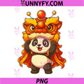 Chinese Lunar New Year PNG, Lion Dance Cute Panda PNG, China Culture PNG