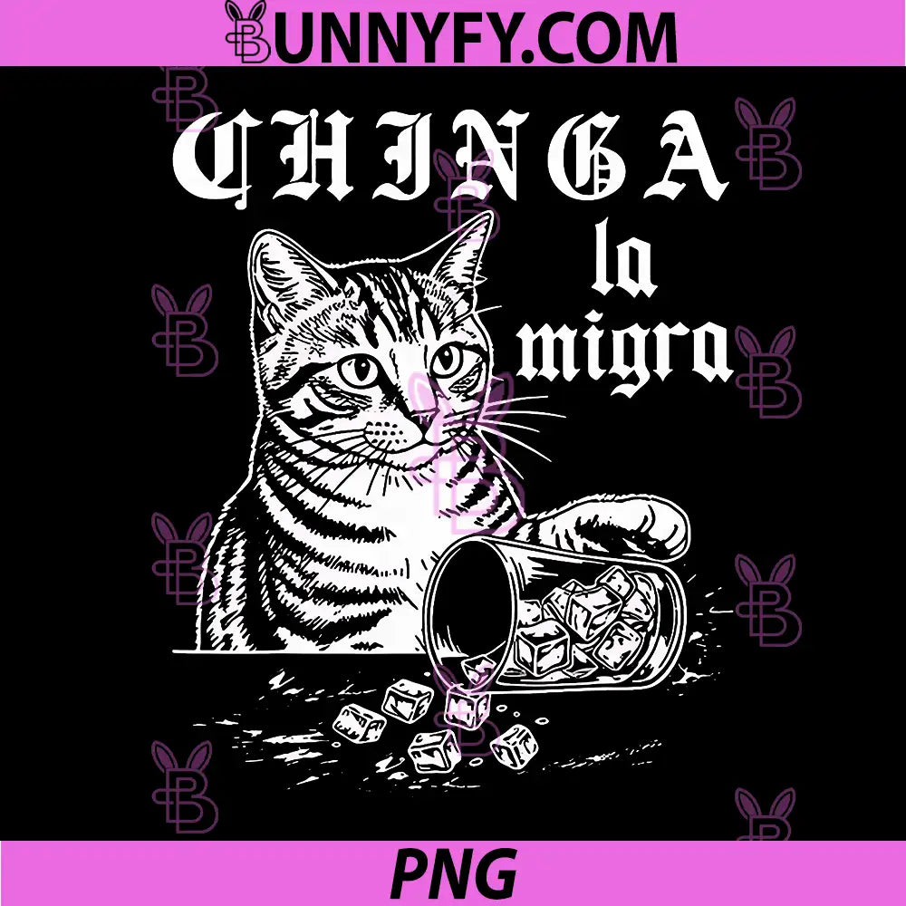 Chinga La Migra Cat Meme PNG, Protest Cat Spilling Ice PNG