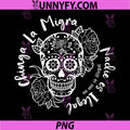 Chinga La Migra Sugar Skull Art PNG, Nadie Es Ilegal Quote PNG