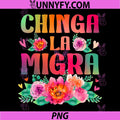 Chinga La Migra PNG, Retro Flowers Chinga La Migra PNG