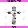 Christian Blessed Dad Cross PNG, Father's Day Daddy Religious PNG
