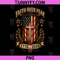 Christian Faith Over Fear PNG, Cross God Bible Verse 4th July PNG