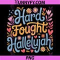 Christian PNG, Hard Fought Hallelujah Floral PNG