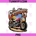 Christian Motorcycle Design PNG, With Bible Verse PNG