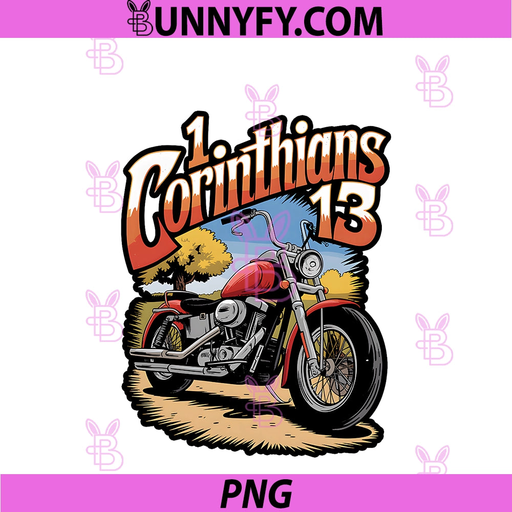 Christian Motorcycle Design PNG, With Bible Verse PNG