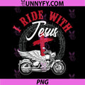 Christian Motorcyclist PNG, I Ride with Jesus PNG
