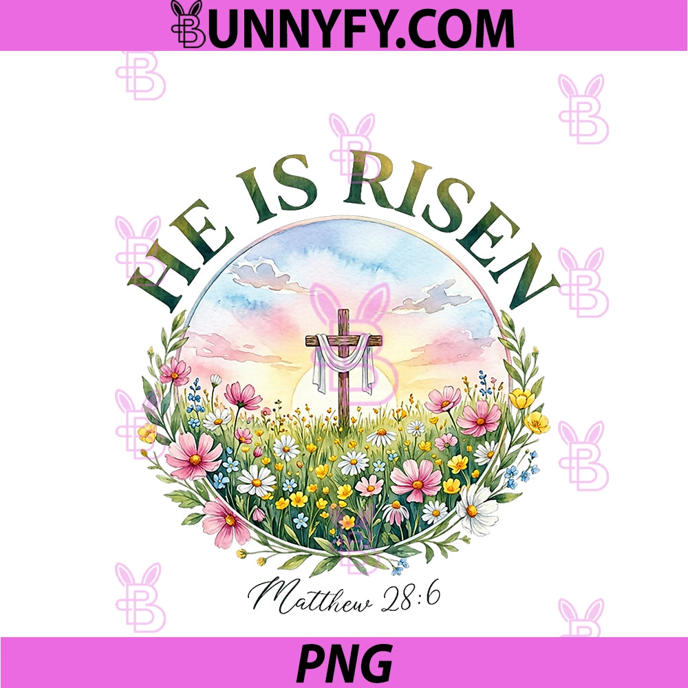 Christian Women He Is Risen PNG, Design Matthew 286 PNG