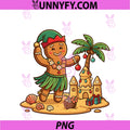 Christmas In July PNG, Gingerbread Man Tropical Beach PNG