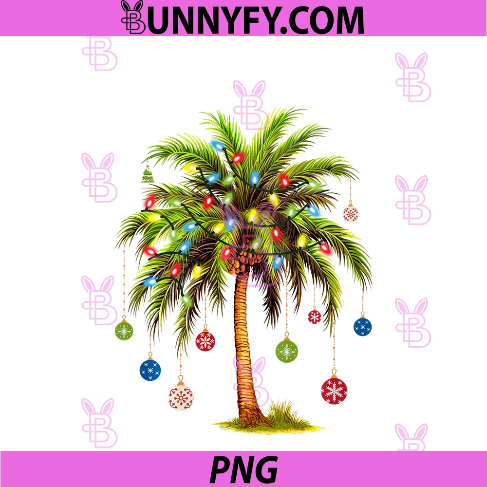 Christmas Palm PNG, Tree Light Hawaiian Tropical Xmas PNG