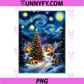 Christmas Tree Starry Night Van Gogh PNG, Winter Wonderland Performance PNG
