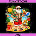Christmas in July Santa Claus PNG, Hawaii Beach Summer Vacation PNG
