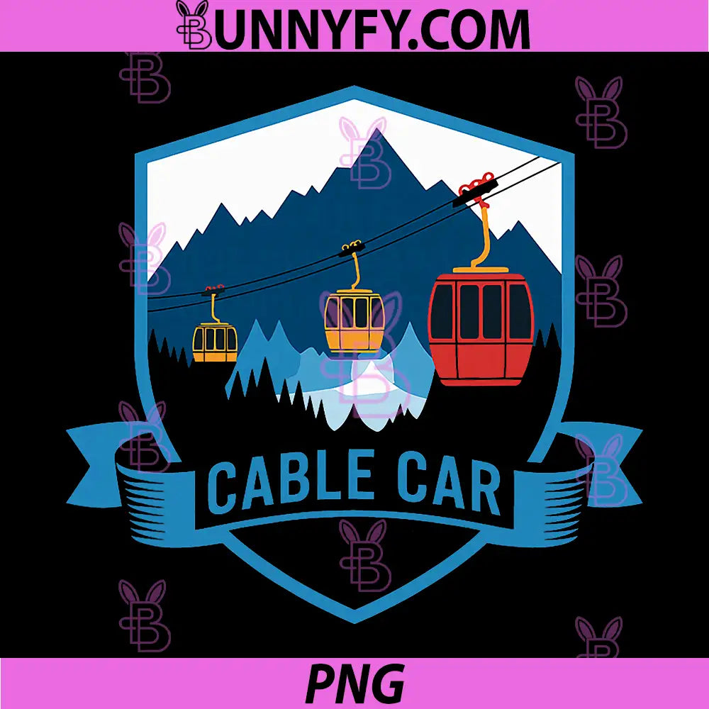 Cable Car Mountain Gondola Graphic PNG, Ski Lift Travel Adventure PNG