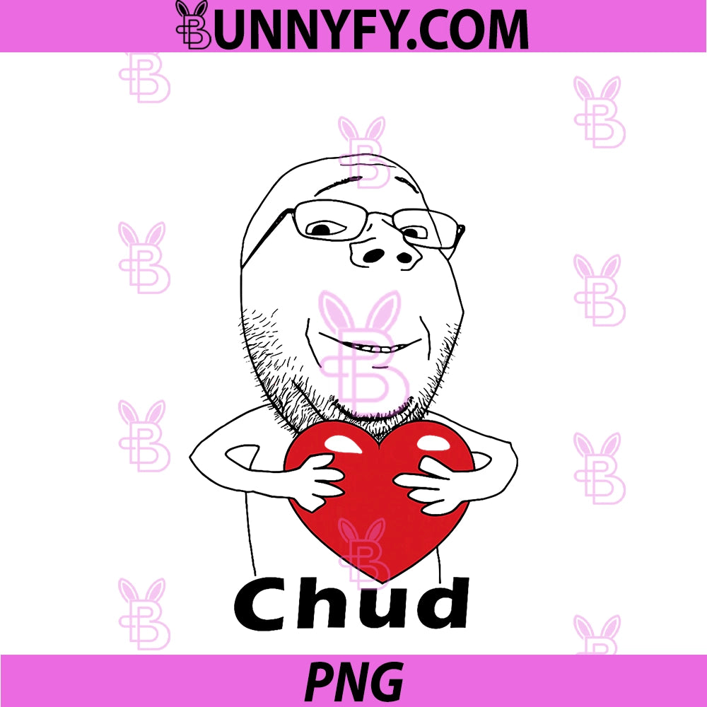 Chud Guy Love Chud PNG, Guy Heart PNG