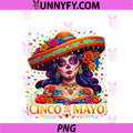 Cinco De Mayo PNG, Sugar Skull Girl Mexican Fiesta 5 Mayo PNG