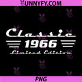 Classic 1966 Limited Edition PNG, Vintage 1966 Birthday Design PNG