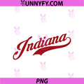 Classic Indiana State Pride PNG, Vintage Script Midwest Design PNG