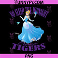 No Sleep Till Midnight Cinderella Design PNG, Clemson Tigers Princess PNG
