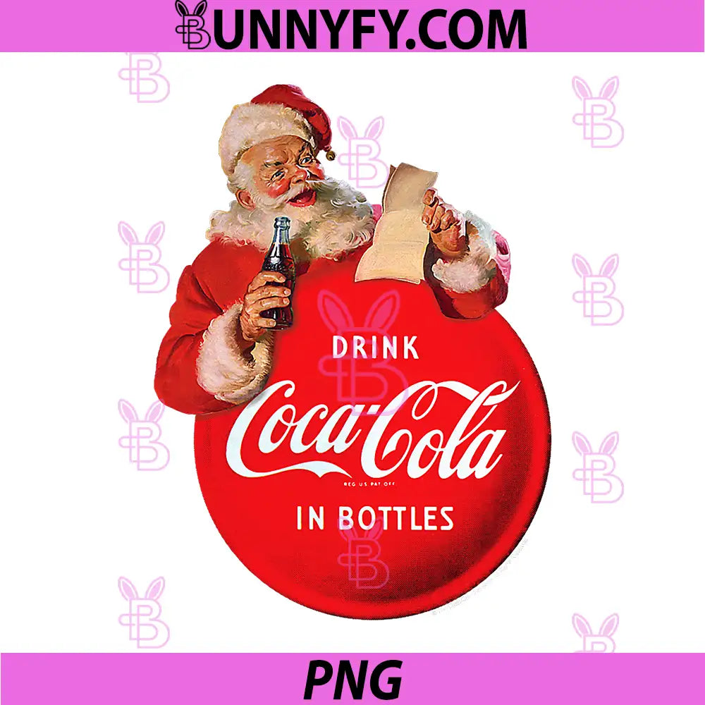 Coca-Cola Company PNG, Coca Holidays Santa Xmas List PNG 