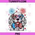 Cocker Spaniel America's 250th PNG, Patriotic Fireworks Animal PNG