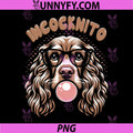 Cocker Spaniel Bubble Gum Dog PNG, Cute Funny Pet Illustration PNG