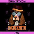 Incocknito Cocker Spaniel PNG, Funny Dog Detective Portrait PNG
