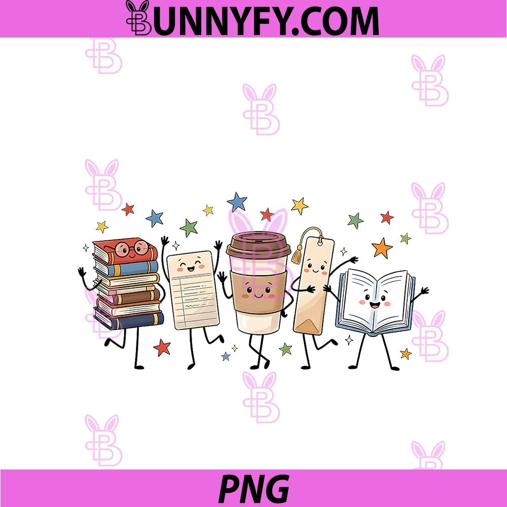 Coffee And Books Doodles Book Lover PNG, Librarian Read Reader PNG