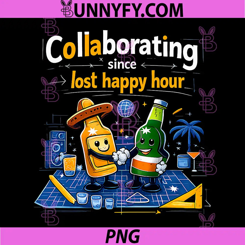 Collaborating Since Last Happy Hour PNG, Blueprint Party PNG