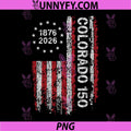 Colorado 150 Years PNG, American Flag 4th of July America PNG