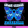 Colon Cancer Awareness PNG, Blue Ribbon Butterfly PNG