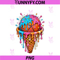 Colorful Dripping PNG, Basketball Ice Cream PNG