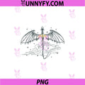 Minimalist Flying Dragon Line Art PNG, Fantasy Dragon Rider Wings PNG