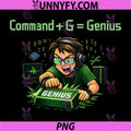 Command + G = Genius PNG, IT Reboot Humor Design PNG