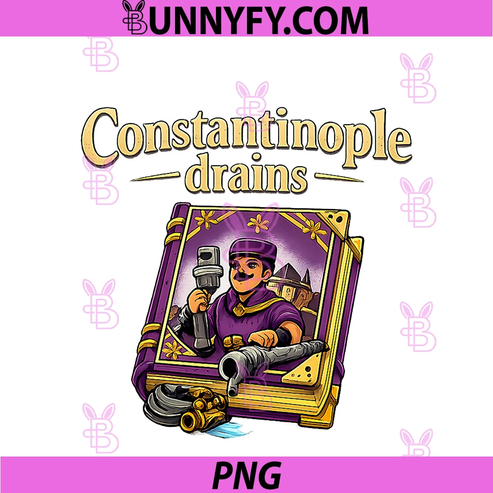 Constantinople Drains PNG, Plumber Pipe Pun Byzantine Book PNG