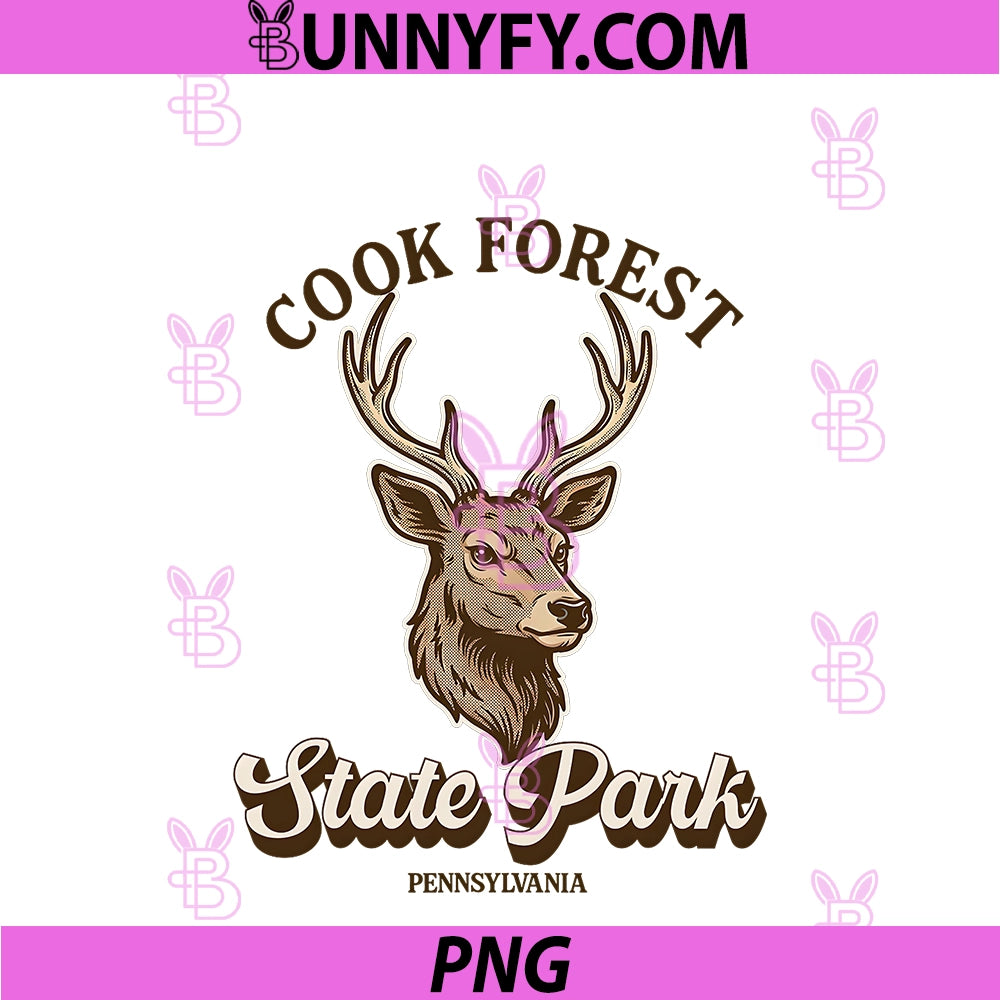 Cook Forest State Park PNG, Pennsylvania Deer Hunting Souvenir PNG
