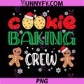 Cookie Baking Crew PNG, Gingerbread Men with Xmas Hats PNG