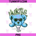 Cool Blue Hustling Bear PNG, Hustle $ Grind PNG