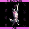 Cool Border Collie Rock Star PNG, Dog Sunglasses Music Vibe PNG
