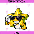 Cool Cartoon Starfruit Sunglasses PNG, Summer Vibes PNG