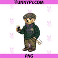 Cool Funny Teddy Bear Feeling Lucky Drinking PNG, St Patricks Day PNG