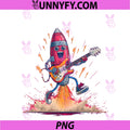 Cool Starting Rockstar Rocket Costume PNG, With Electric Guitar PNG