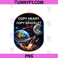 Copy Heart Copy Bracelet PNG, Funny Friendship PNG