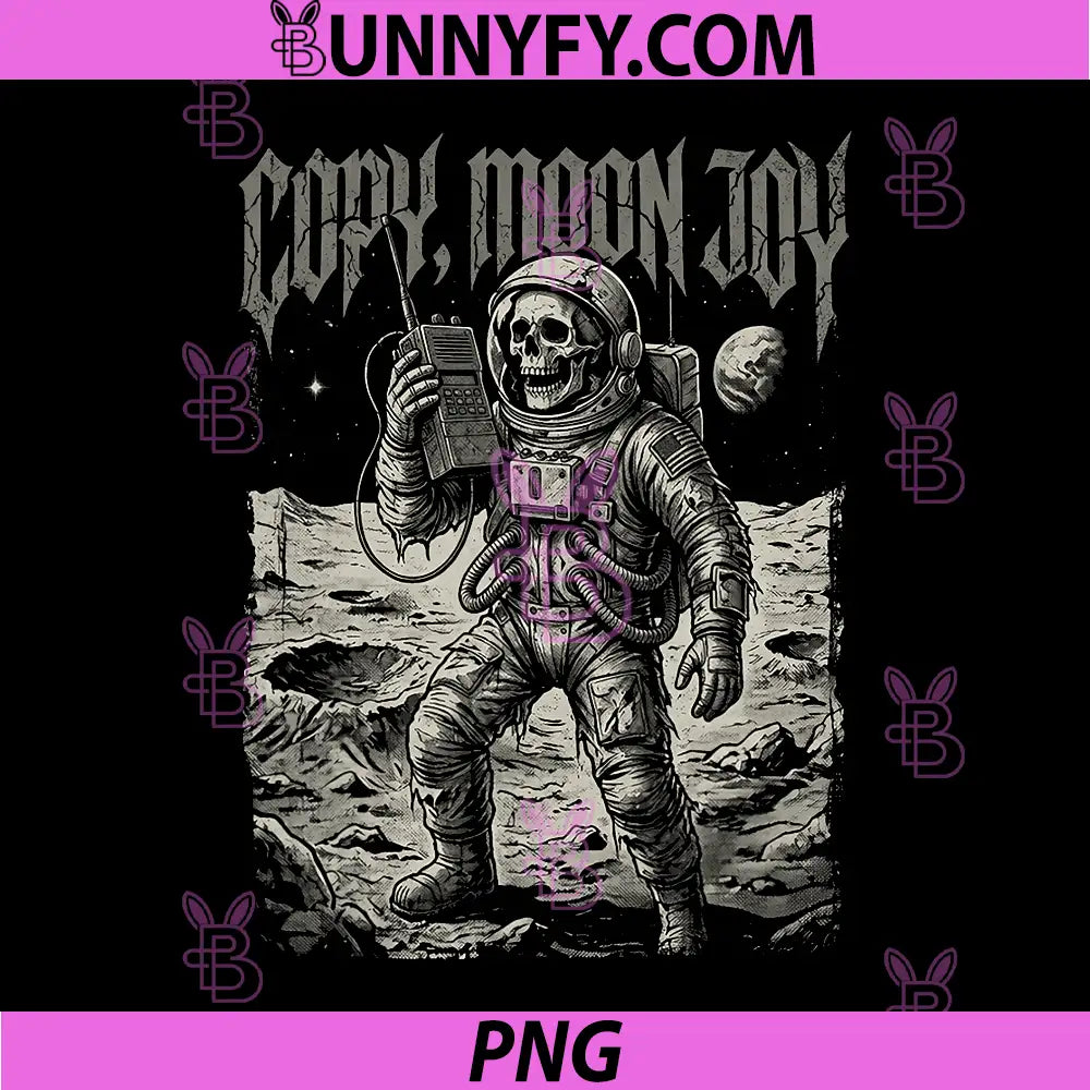 Copy Moon Joy PNG, Meme Design Skull Astronaut PNG