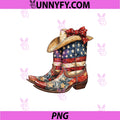 Coquette 4th Of July PNG, Cowboy Boots Patriotic Western Cowgirl PNG
