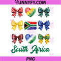 Coquette Bow South PNG, African Flag South Africa Cute PNG