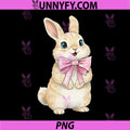 Coquette Bunny with Pink Ribbon PNG, Bow Funny Valentine PNG