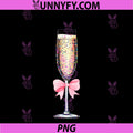 Coquette Champagne Glass PNG, Happy New Year 2026 Party PNG