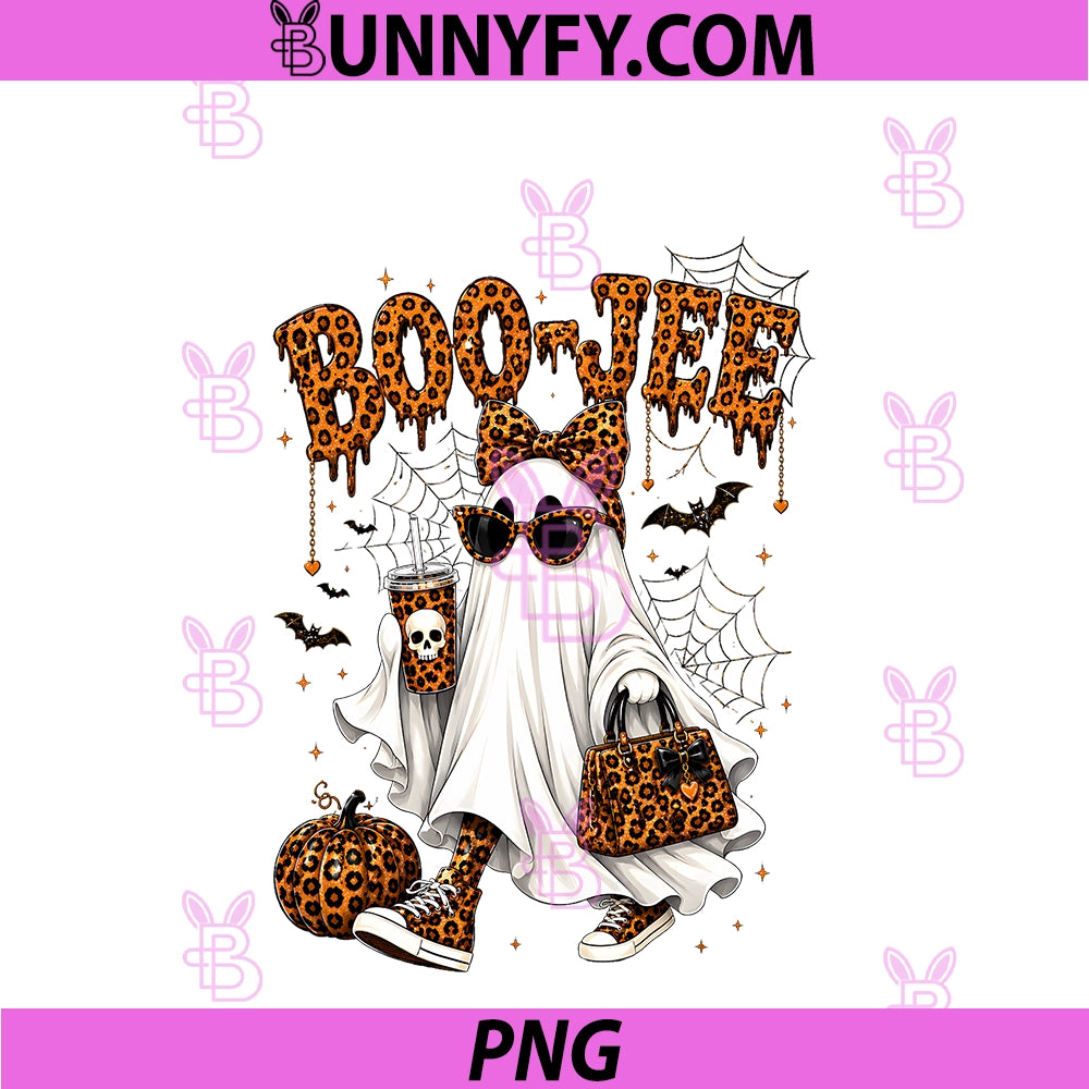 Coquette Leopard Boo JEE PNG, Halloween Boujee Ghost Women Girl PNG
