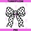 Coquette Polka Dot Bow PNG, Black And White Aesthetic PNG